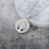 Tree of Life Crystal Round Small Necklace