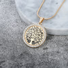 Tree of Life Crystal Round Small Necklace