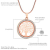 Tree of Life Crystal Round Small Necklace