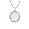 Tree of Life Crystal Round Small Necklace